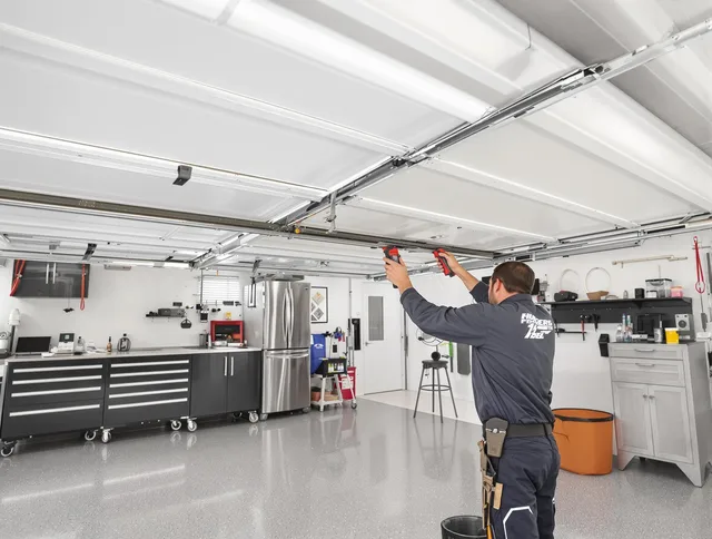 Overhead garage door repair service by Fort Collins Garage Door Repair in Fort Collins